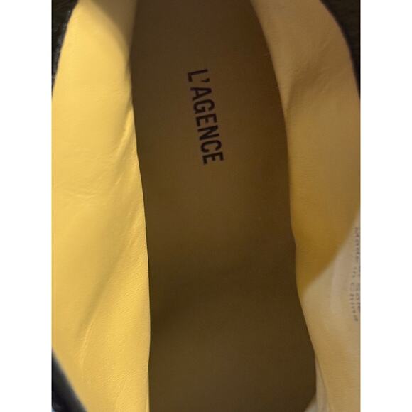 L’Agence black leather rhinestone studded bootie size 9 NWT gorgeous party heel! - Picture 7 of 7